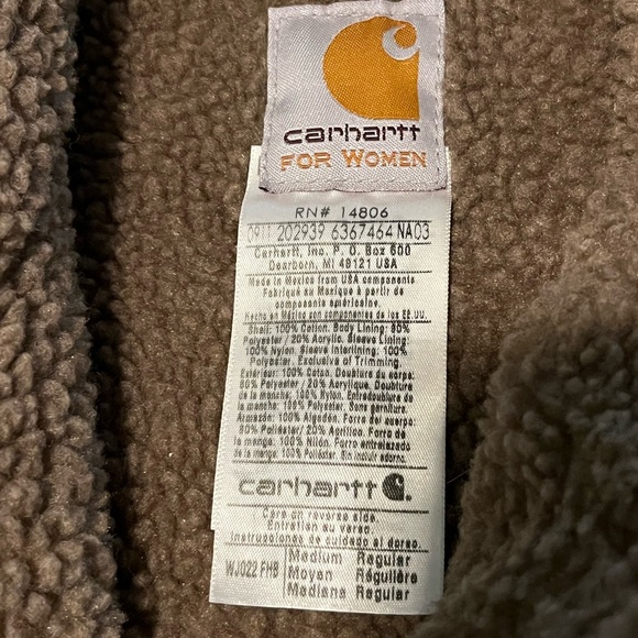 *Rare Carhartt Light Blue Sandstone Canvas Sherpa Coat - Picture 10 of 10